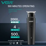VGR V-937 Professional Hair Trimmer with LCD Display, Durable Men Grooming Clippers, 8-Hour Runtime, Single Pack - Image 3