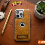 JINDUKA Premium Leather iPhone Case with Stand ll আইফোন কভার কেস ll - Image 7