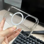 Anty Yellow Magsafe Supported Transparent  Clear Case For iPhone ll আইফোন কভার কেস ll - Image 3