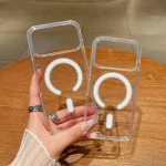 Anty Yellow Magsafe Supported Transparent  Clear Case For iPhone ll আইফোন কভার কেস ll - Image 8