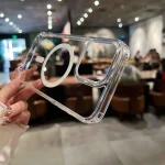 Anty Yellow Magsafe Supported Transparent  Clear Case For iPhone ll আইফোন কভার কেস ll - Image 5