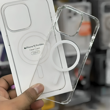 Anty Yellow Magsafe Supported Transparent  Clear Case For iPhone ll আইফোন কভার কেস ll